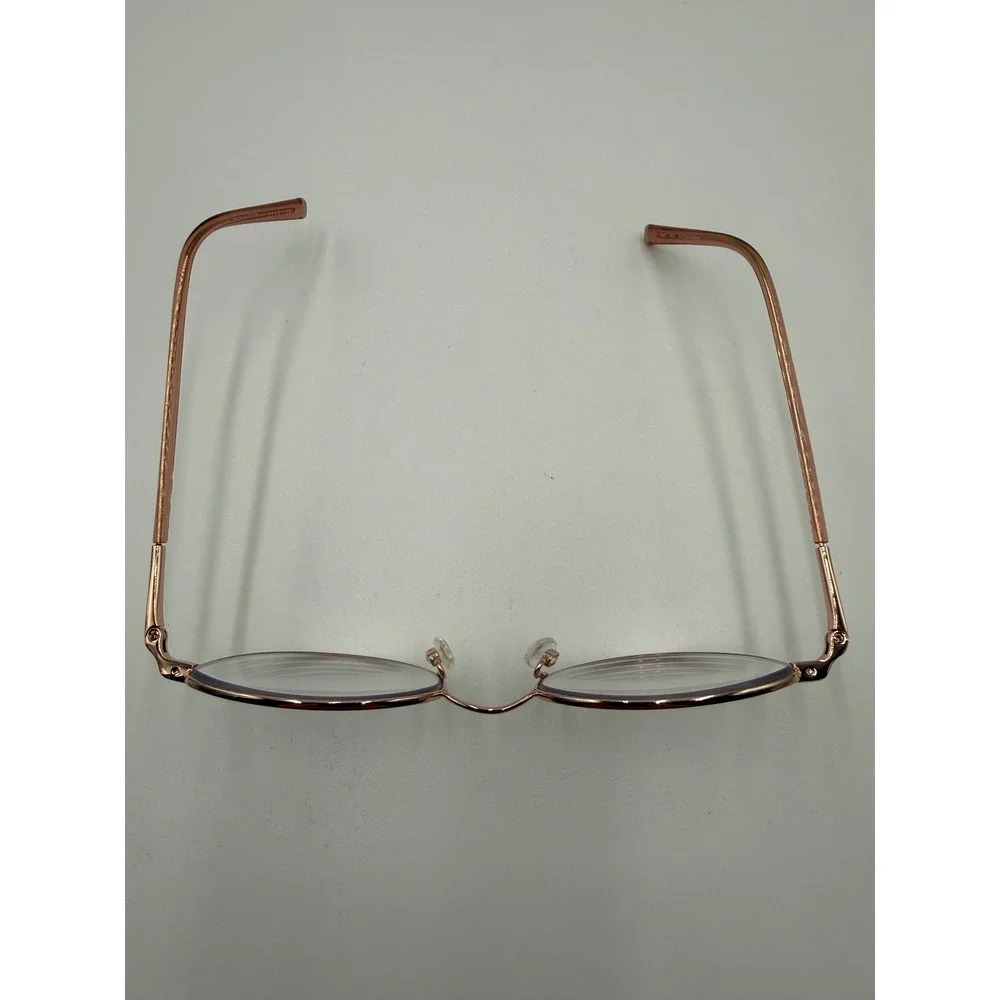 Elle Eyeglasses Women 51-19-140 Rose Gold Excellent Oval Metal Frames EL13467